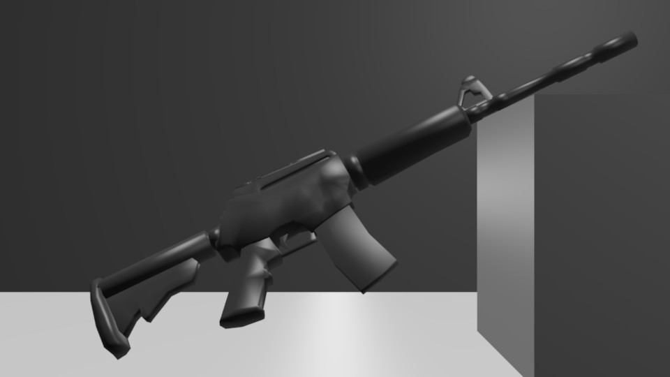 Low-Poly M-16 preview image 1